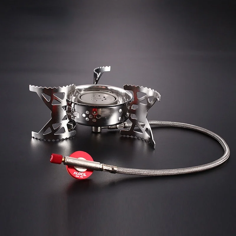 

Split Gas Tank Stove Cooker Aluminum Alloy Outdoor Equipment Camping Equipment Camp Cooking Furnishings Camp Stove Black Color