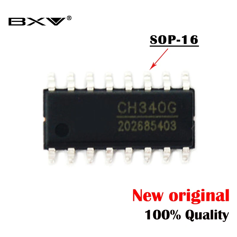 5PCS CH340G SOP16 CH340 SOP-16 340G SOP SMD new and original IC Chipset bxv