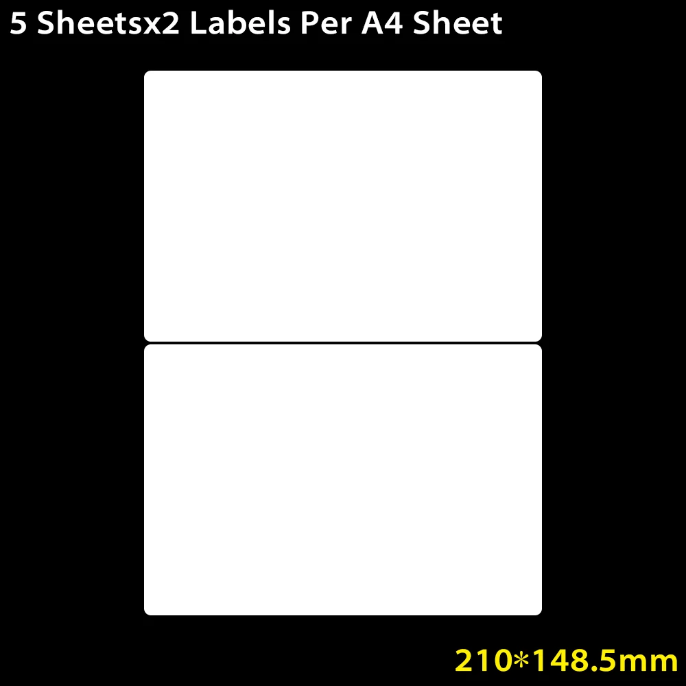 Variant: 5 Sheetsx2 Labels