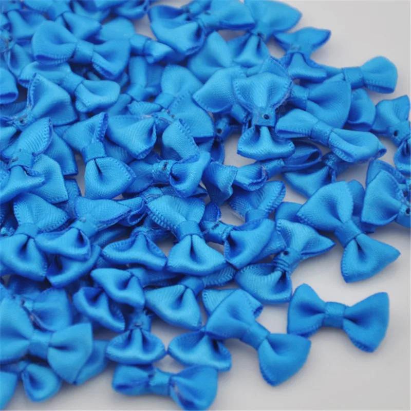 50 pcs Small Satin Ribbon Bows Flower Appliques sew Craft Kid\'s cloth Lots Upick B128