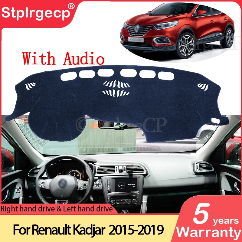 for Renault Kadjar 2015 2016 2017 2018 2019 Anti-Slip Mat Dashboard Cover Pad Sunshade Dashmat Protect Carpet Car Accessories