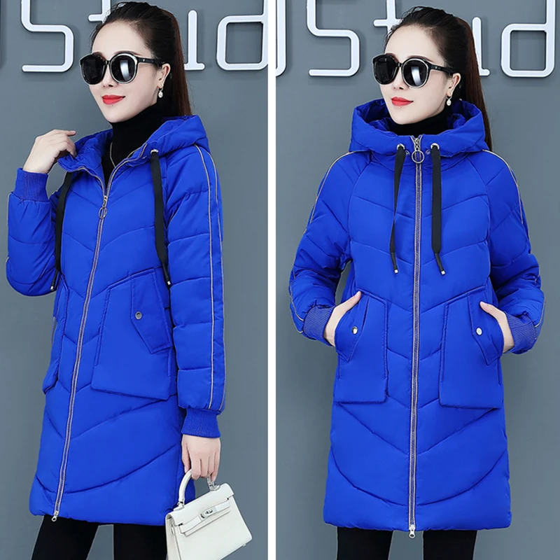 Winter Jacket Women Coats Parkas for Women Cotton Padded Jackets Warm Hooded Long Outwear casaco feminino