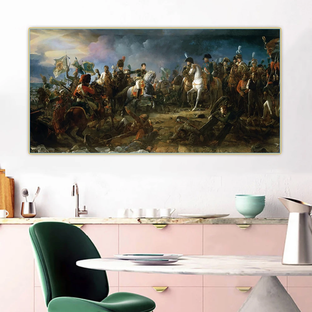 Citon Francois Gerard《The Battle of Austerlitz》Canvas Oil Painting Artwork Poster Picture Wall Decor Backdrop Home Decoration