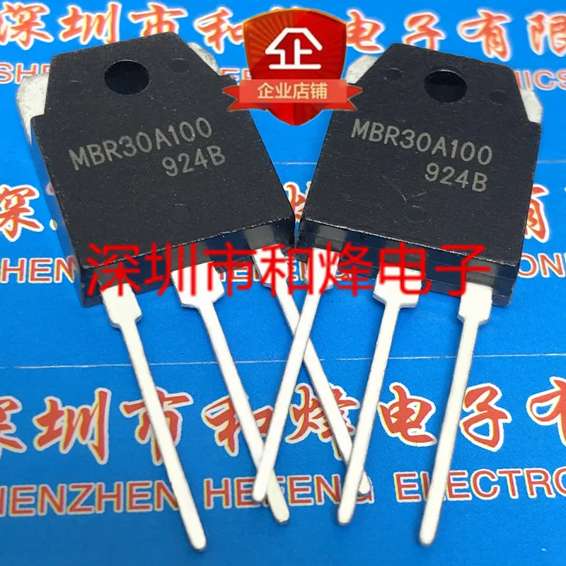 10PCS MBR30A100 TO-3P 100V 30A in stock 100% new and original