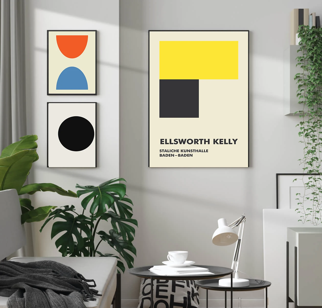 Ellsworth Kelly semicircle geometric wall art exhibition poster color pattern nine square museum of Modern Art prints decoration