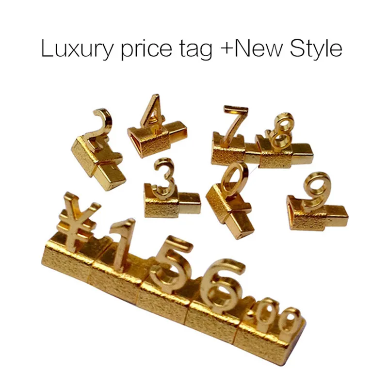 5 Sets Metalen Verstelbare Mini Sieraden Prijs Cube Tag Digitale Nummer Prijs Label Label Prijs Display Stand