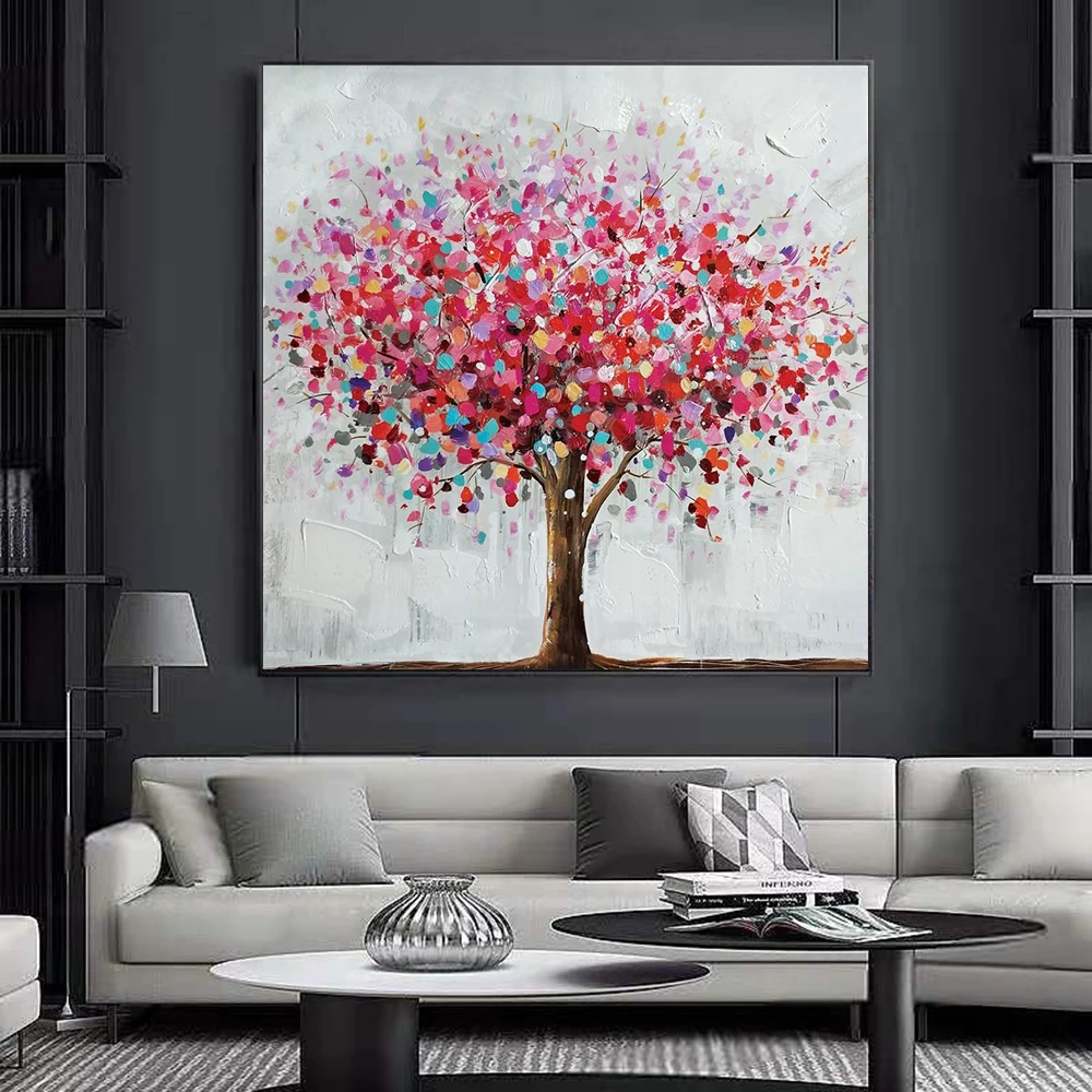 

Colored Tree Canvas Painting Abstract Posters and Prints Modern Home Decoration Paintings Wall Art Picture For Living Room Decor