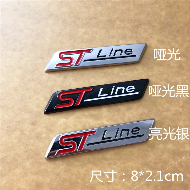 

10pcs Car Sticker Sport Emblem Auto Badge Decal For ST line Logo Body side marker