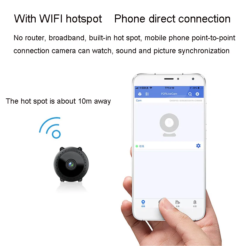 Imagem -05 - Mini Câmera sem Fio Full hd Micro Filmadora Câmera P2p e ip Gravador de Vídeo de Voz Wifi Cam Filmadora