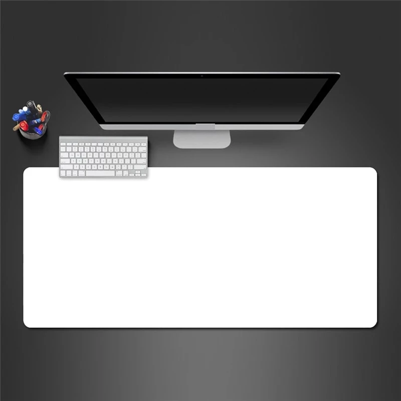 All White Mouse Pad 900x400mm XXL fai da te Anime Mouse Pad PC Gamer Gaming Playmat grande tastiera da scrivania personalizzata Mousepad per CSGO