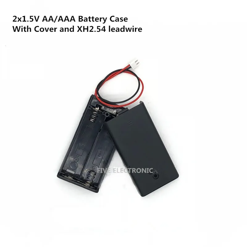 3V/4.5V/6V AA/AAA battery case holder with cover switch and  XH2.54-2P plug leadwire(150mm)