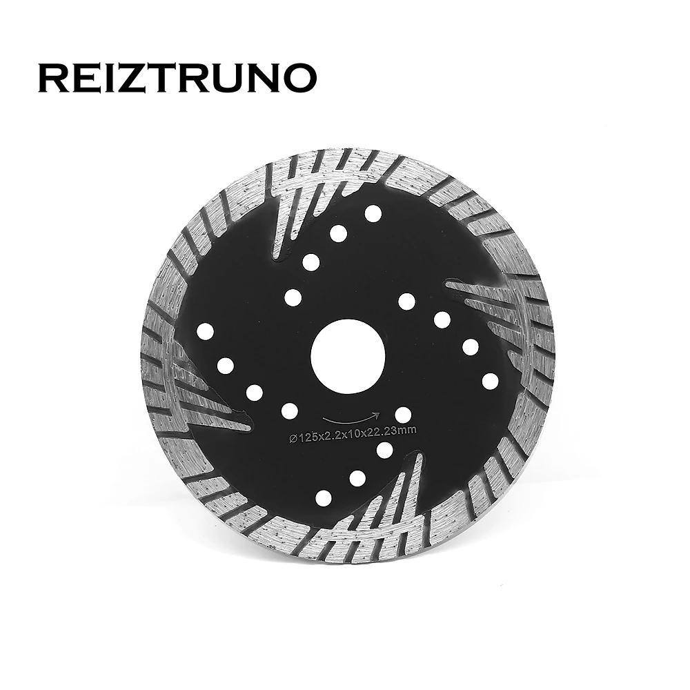 REIZTRUNO 125mm Premium Diamond Turbo Blade with Slant Protection Teeth  For Grinder - Stone Concrete Granite Cutting blades