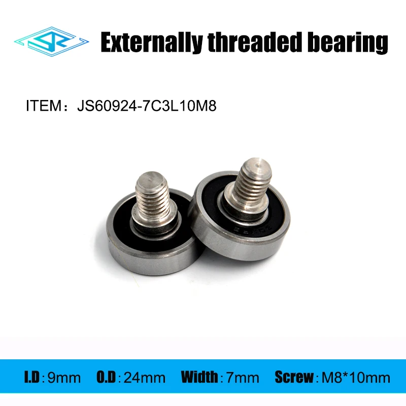 The manufacturer shall provide external thread bearing JS60924-7C3L10M8 screw pulley and external thread guide pulley