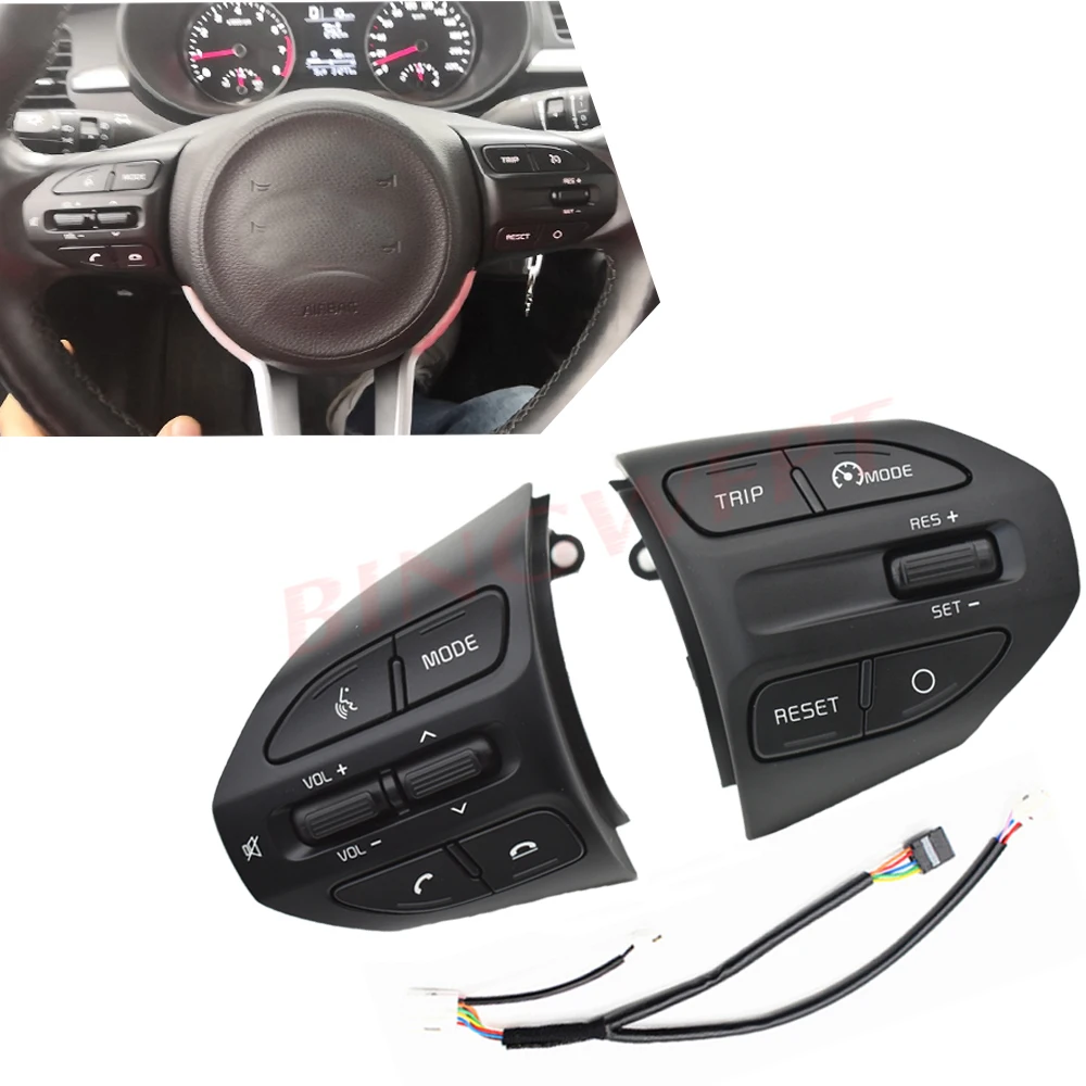 in stock Steering Wheel Button For KIA K2 RIO 2017 2018 2019 RIO X LINE Buttons Bluetooth Phone Cruise Control Volume