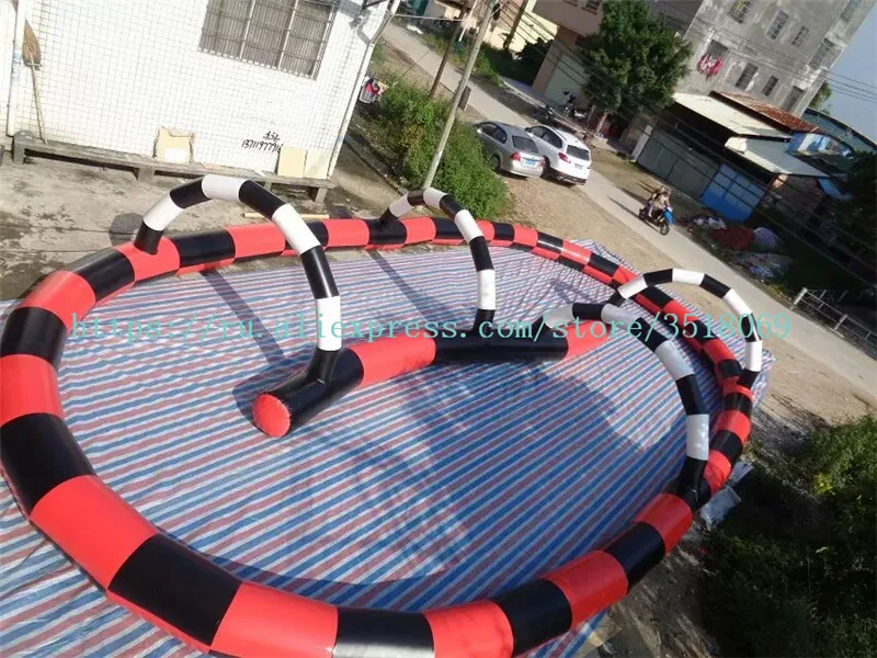 Best popular outdoor commercial karting inflatable race track for kids inflatable go karts race track with factory lower price