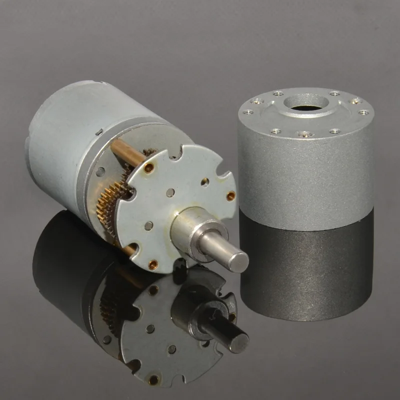 Motor de engranaje DC de imán permanente 12V 24V robot micro motor de engranaje velocidad opcional
