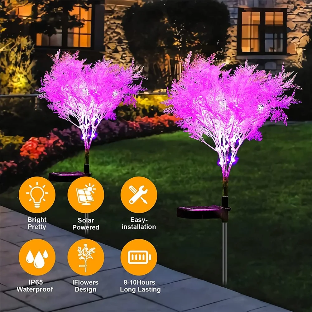 Solar Lights Outdoor Decorative Solar Rime Flower LED Ground Light For Garden Lawn Pathway Patio Yard