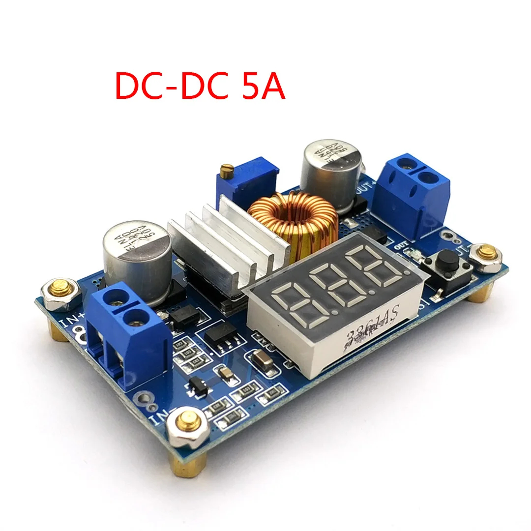 XL4015 DC-DC 5A модуль регулятора напряжения 75 Вт Регулируемый понижающий модуль с дисплеем вольтметра