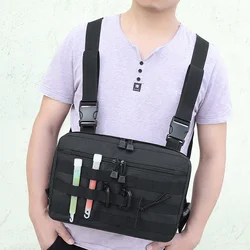 Bolsas de aparejo de pecho táctico de nailon de alta calidad para hombres, bolso de pecho funcional Unisex, ropa de calle, chaleco de pecho de Hip Hop, paquetes de bolsillo cruzado