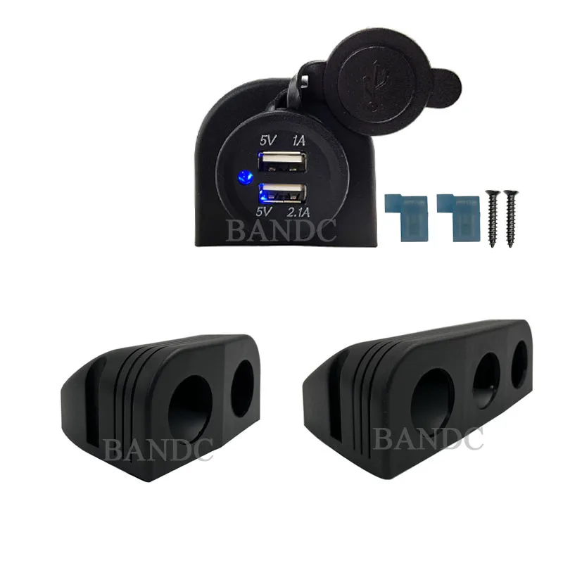 1 2 3 Hole USB Power Charger Socket Cover Bases for Car Boat Marine Motorcycle ATV UTV RV Automotive Accessory