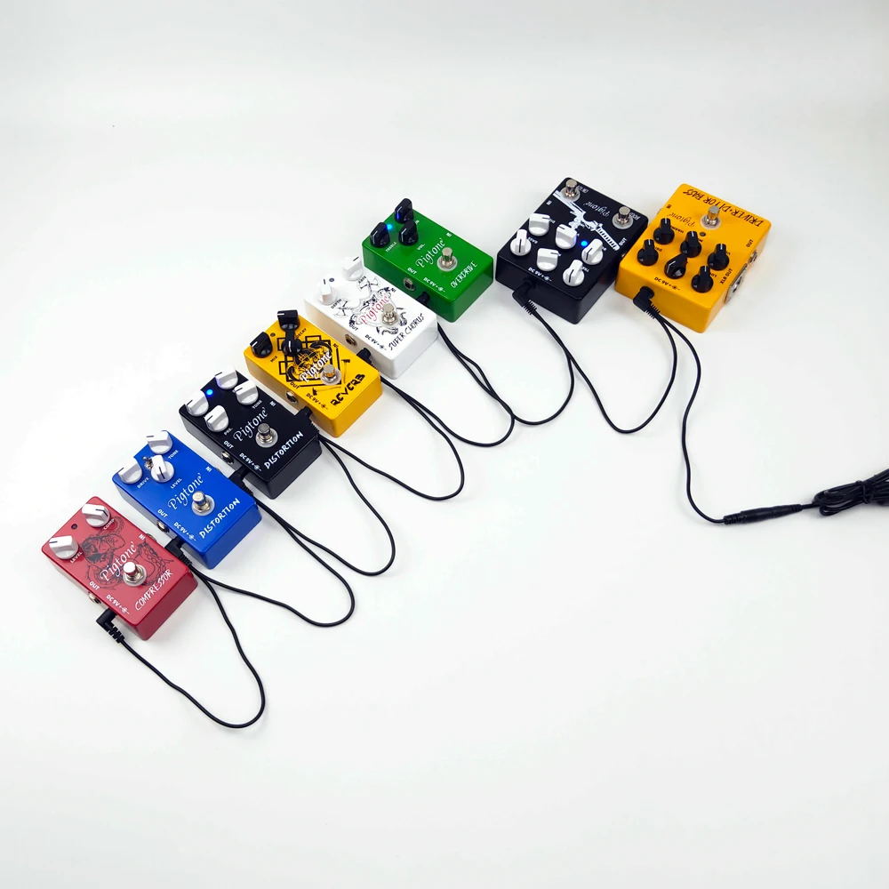 Papatya zinciri 1 ila 3 5 6 8 yolları Splitter gitar efektleri Pedal aksesuarları güç uzatma kablosu için 9V DC adaptör fiş