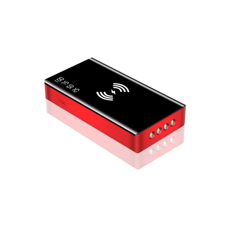 Arrancador de batería de coche portátil inteligente, cargador QI inalámbrico tipo C, 20000mAh, 600 Amp, novedad