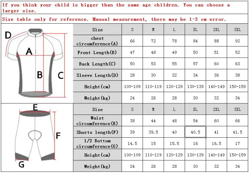 2021 maglia da ciclismo set pantaloncini da bici per bambini set bambini MTB mountain road top ragazze ragazzo maglia da bicicletta tuta