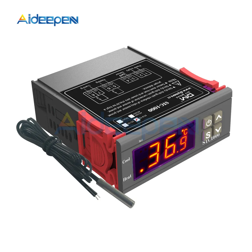 STC-1000 STC 1000 LED Digitaler Thermostat Temperaturregler Thermoregulator Relais Heizung Kühlung für Inkubator AC 110-220V – Detail 13
