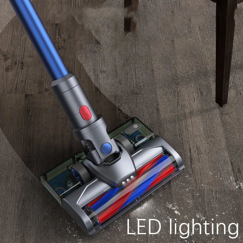Беспроводной ручной пылесос для дома, 15500 па, светодиодное освещение, Влажная и сухая мойка, напольная швабра, 80000 об/мин, циклонный пылесос