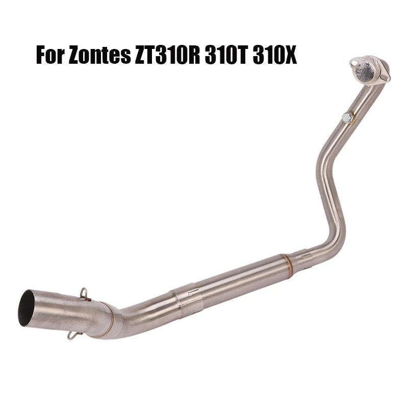 

For Zontes ZT310R 310T 310X 18-20 Modified Exhaust Front Pipe Header Link Tube Connect 51mm End Tips Stainless Steel Motorcycle