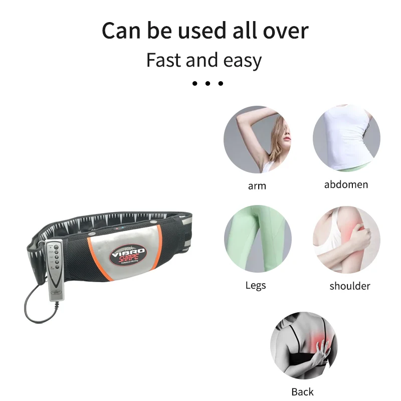 Electric Vibrating Massager Waist Trimmer Slimming Heating Belt Fat Burning Weight Loss for Belly Abdomen Leg Massage