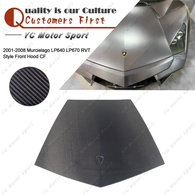 

Car Accessories Carbon Fiber Hood Bonnet Fit For 2001-2008 Murcielago LP640 LP670 RVT Style Front Hood Cover