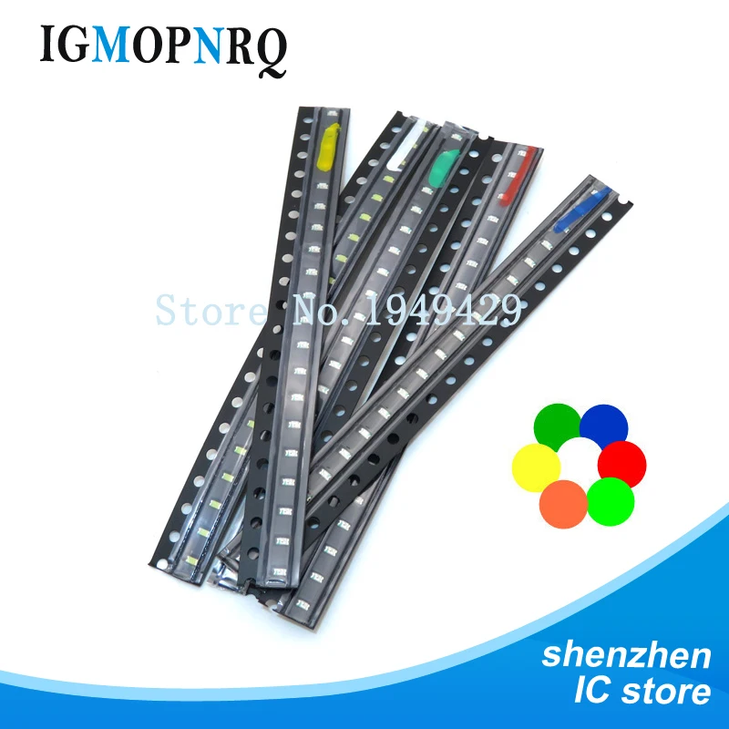 0402 0603 0805 1206 1210 3528 5050 5730 smd led Light Diode Red Yellow Green White Blue light emitting diode Transparent Light