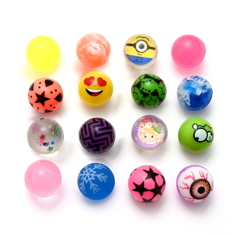 10/20/40pcs/lot Funny Toy Balls 25mm Mixed Bouncy Ball Jumping Solid Floating Bouncing Child Elastic Rubber Ball Of Bouncy Toy