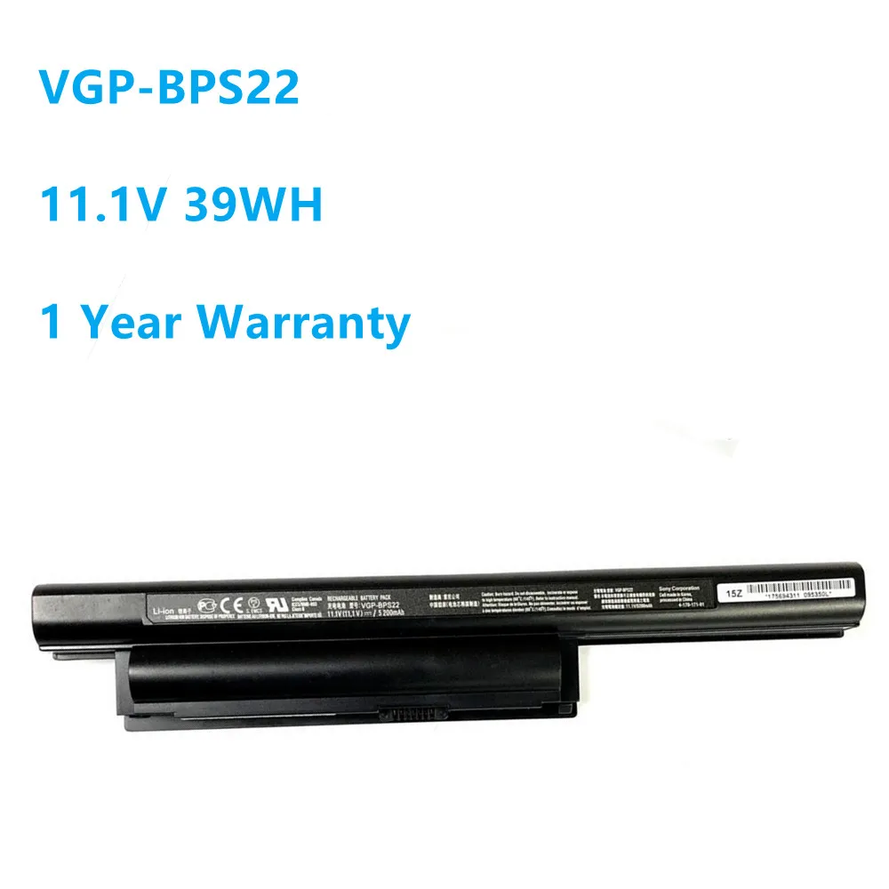 VGP-BPS22 Laptop Battery for SONY VAIO VGP-BPS22A VPC-EA1 EA18 EA16 EA31 PCG-71212t 71211T 61211T 61212T VGP-BPS22 11.1V 39WH