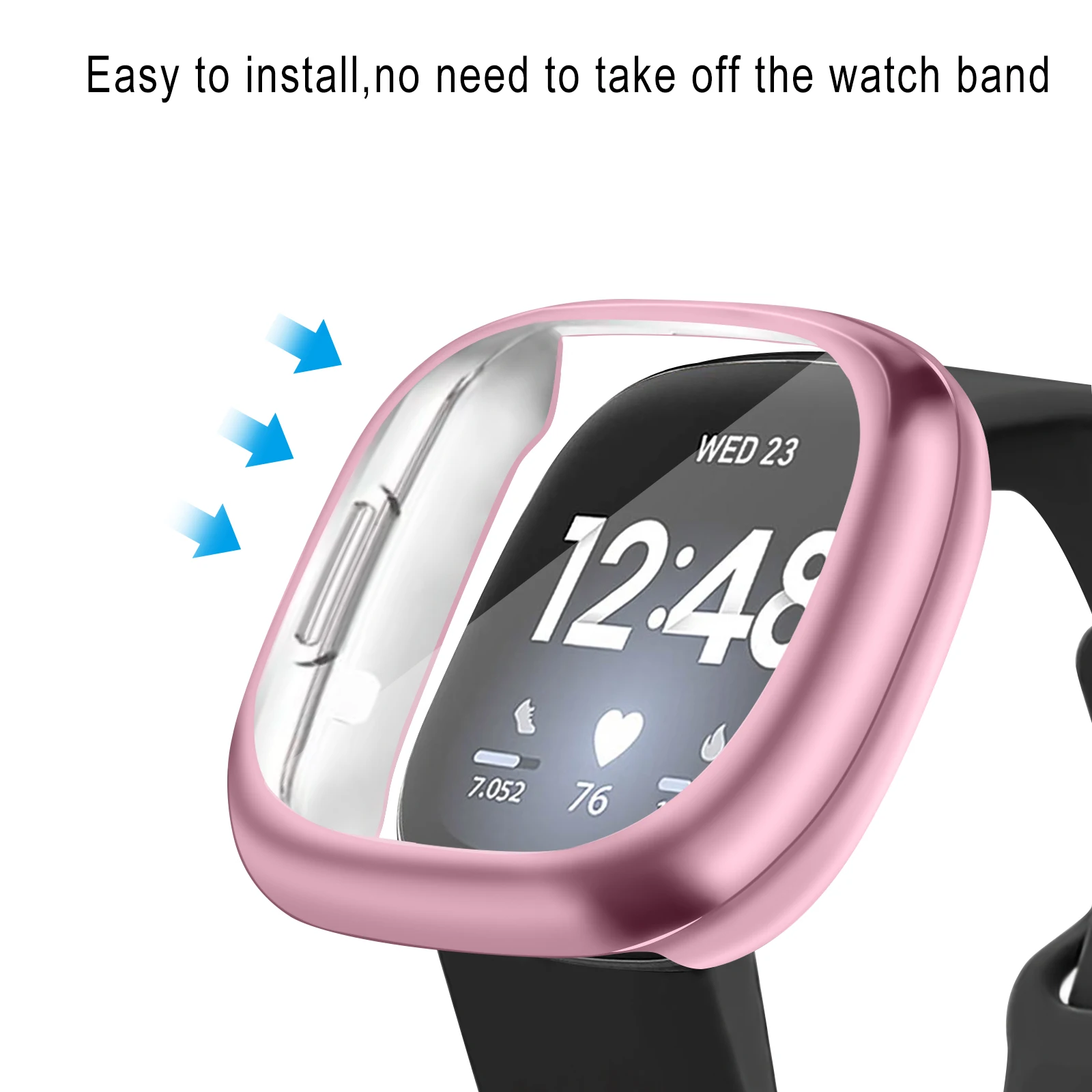 6Pcs Soft TPU Full Screen Protector Cover Case For Fitbit Versa 2 Case Shockproof Smart Watch Bumper Shell For Fitbit Versa 2