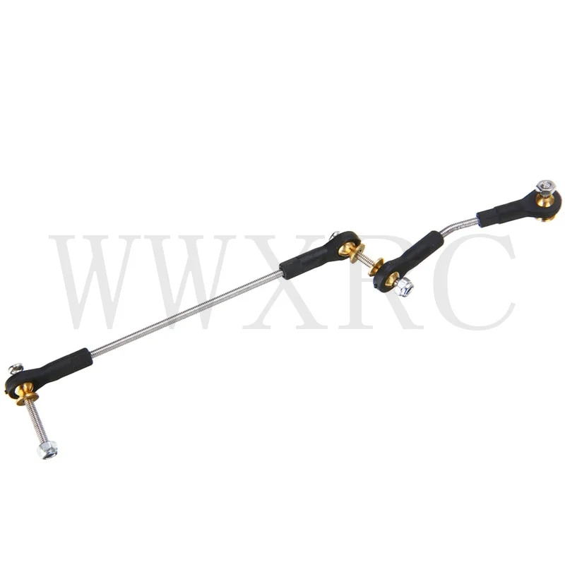 RC Car Steering Pull Rod Upgrade Part Metal RC Steering Rod Durable for WPL B1 B14 B24 B24 C14 C24 1/16 Mayitr 1/12 MN D90 D91