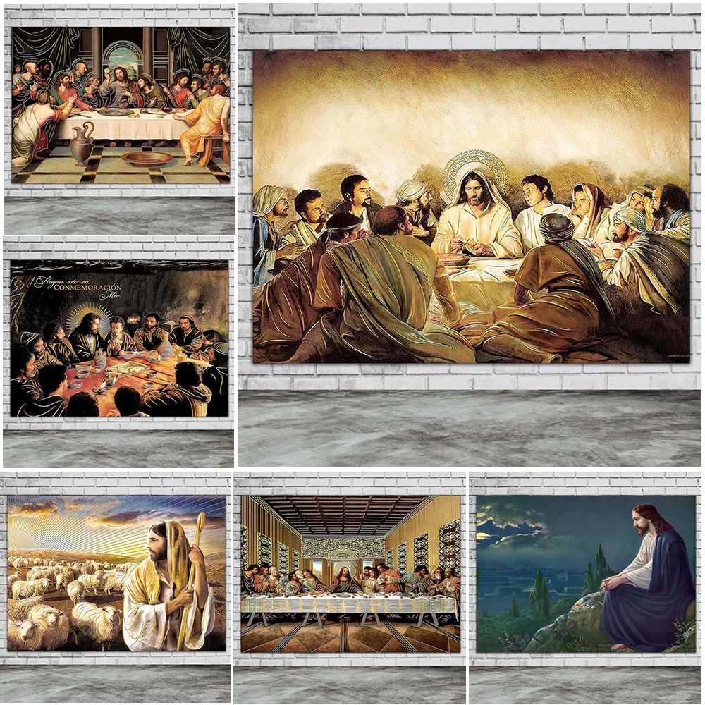 The Last Supper Jesus Christ Wall Art Canvas Painting Jerusalem Mount Religious Eucharist Poster And Prints Home Decoration