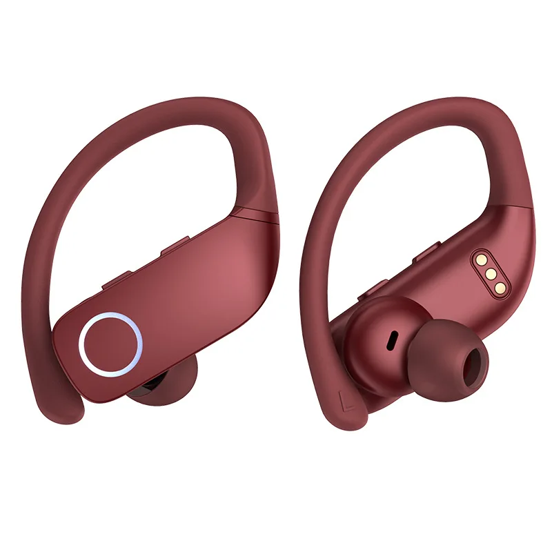 Bluetooth headset real wireless noise reduction waterproof digital display semi in ear TWS sports Earphones
