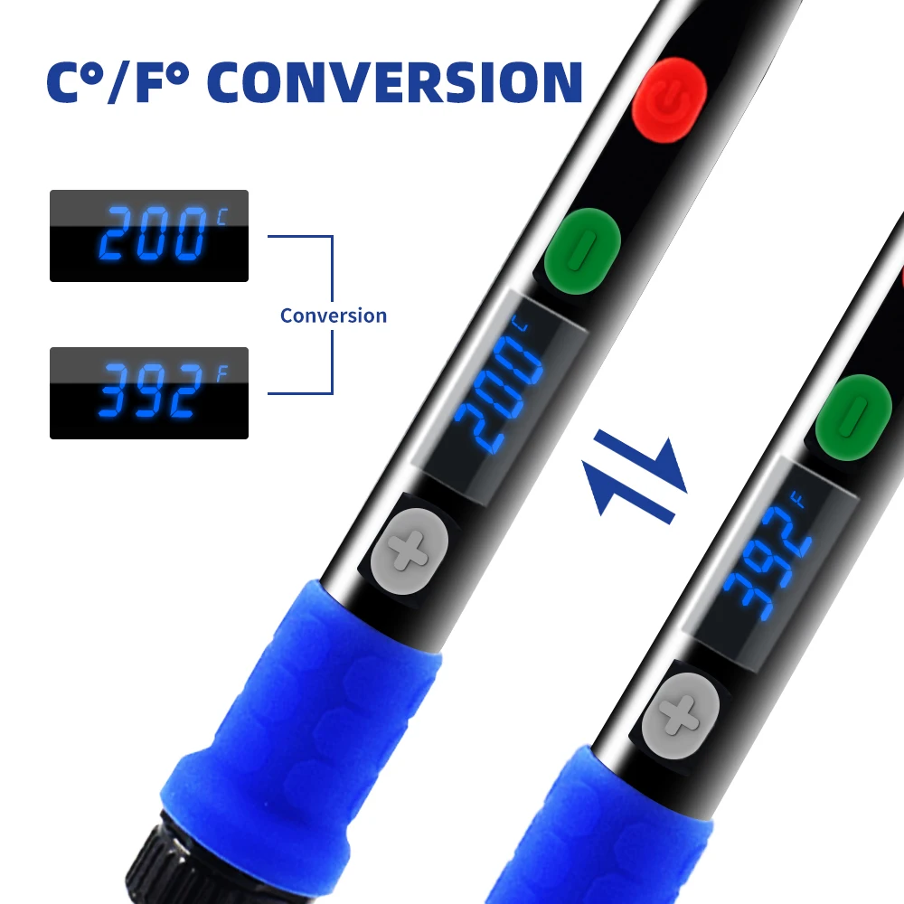 90W saldatore temperatura regolabile saldatore elettrico stazione di rilavorazione del ferro Mini manico strumenti di riparazione per saldatura a matita termica
