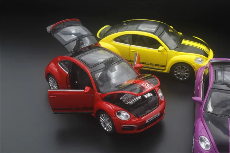 For Volkswagen Beetle 1:32 Cars Model Children Simulation Diecast Alloy Toy Metal Cars with Light and Sound Birthday Gift To Boy