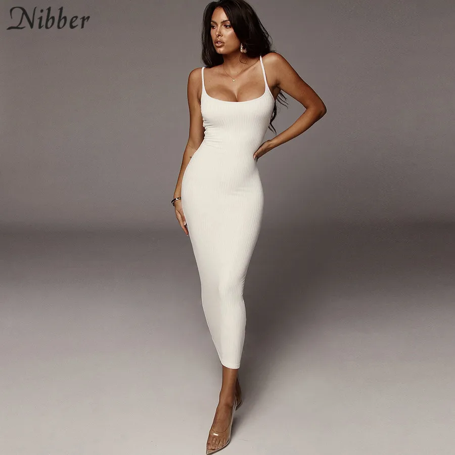 Nibber autumn Elegant pure knitting bodycon long dresss women 2019 sexy club party night simple stretch Slim lace up dress mujer