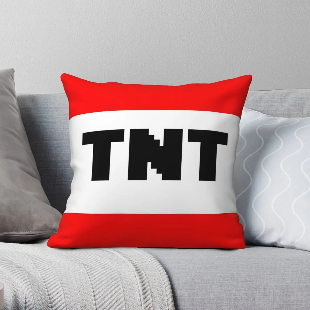 TNT Pillowcase Polyester Linen Velvet Creative Zip Decorative Pillow Case Room Cushion Cover 18