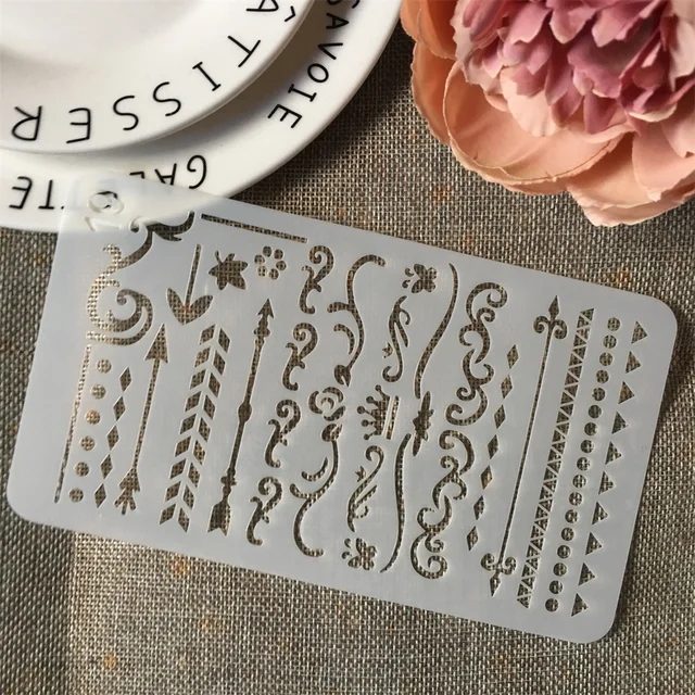 Nowa flaga geometrii A6 19 DIY Craft Layering szablony malowanie ścian Scrapbooking tłoczenie szablony do albumu karta papierowa szablon