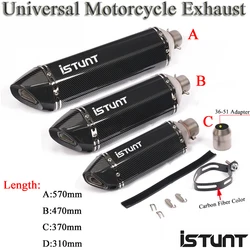 570mm 470mm Motorcycle Exhaust Escape Modified Universal Muffler DB Killer For CBR500 Ninja 300 R6 ATV Dirt Bike TMAX 530 NVX155