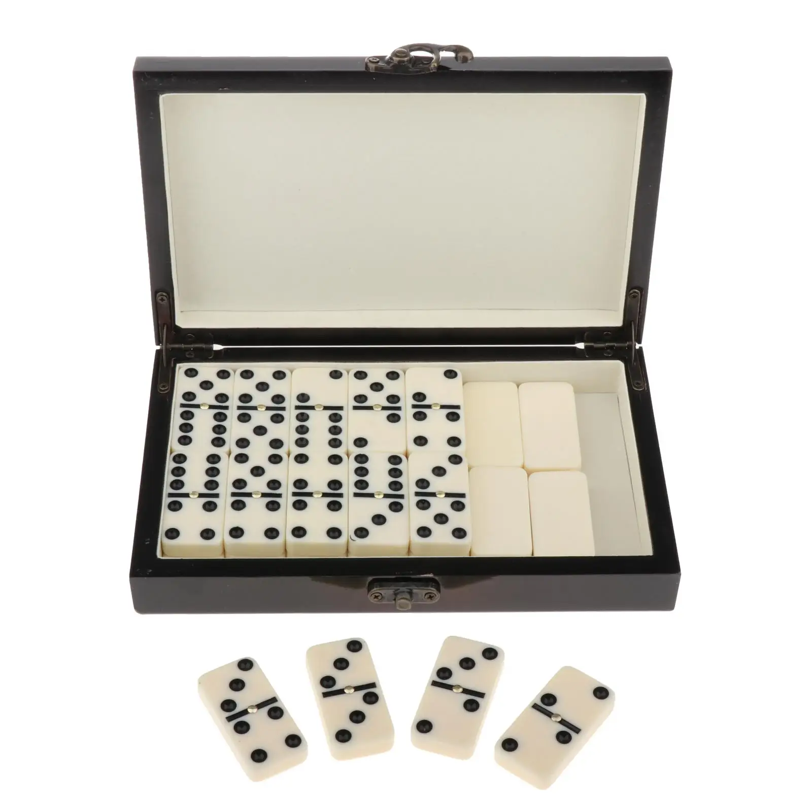 Retro Domino Traditional Travel Board Games for Adults And Kids, Comes with Wooden Box, Easy to Store And Carry