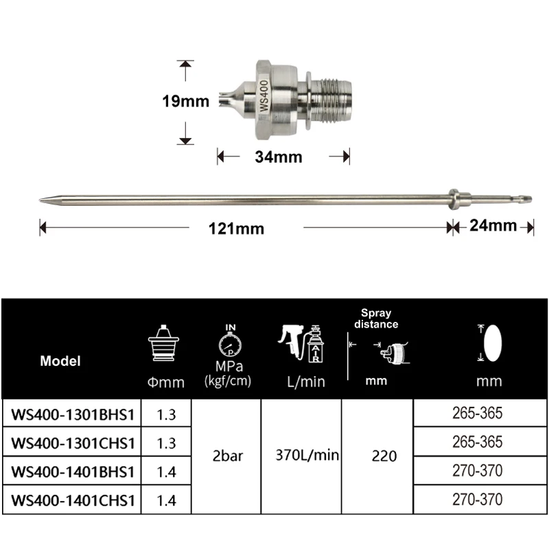 Iapan W400 WS400 LS400 Needle Nozzle  Aircap Kit W-400 Ws-400 LS-400 Spray Gun Accessories, Free Delivery