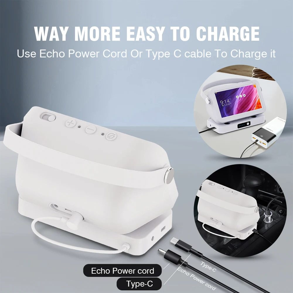 Base batteria Liboer per Echo Show 5 1st/2ndBattery base Alexa Smart Display Speaker 10000mAh carica portatile per Echo show 5