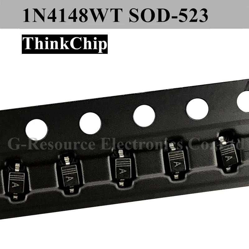 (100Pcs) 1N4148WT SOD-523 0603 SMDไดโอดสวิทช์1N4148W (เครื่องหมาย)
