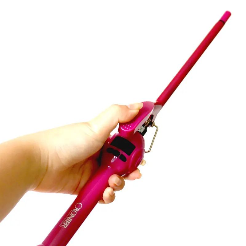 ماكس 980 ℉   المهنية مموج الشعر ملقط LCD عصا رقمية الشباك الشعر الحديد المموج موجة أدوات التصميم 9 مللي متر/13 مللي متر 110-240 فولت